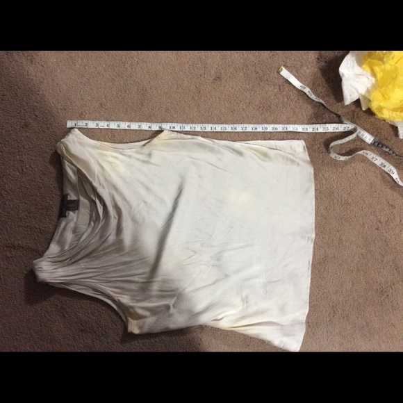 COPY - Silver Silk Drape Neck Sleeveless Top - Picture 6 of 8